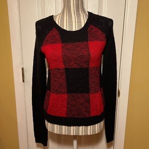 SO Red & Black Pull Over Sweater